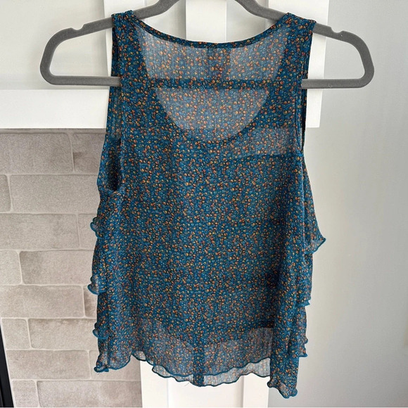 Mossimo supply co. floral sleeveless blouse| size XS - Picture 2 of 3